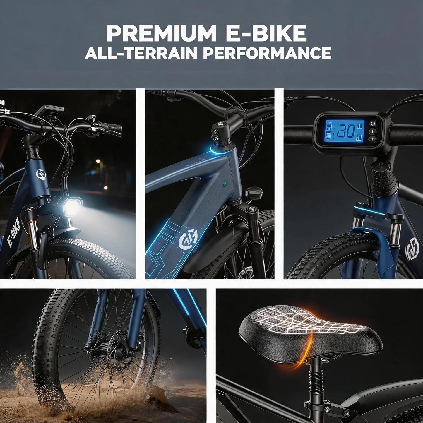 26 Inch E Bike Commute 350W Motor Sealed Bearings