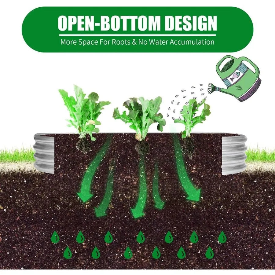 Raised Garden Bed Metal Elevated Planter For Vegetables