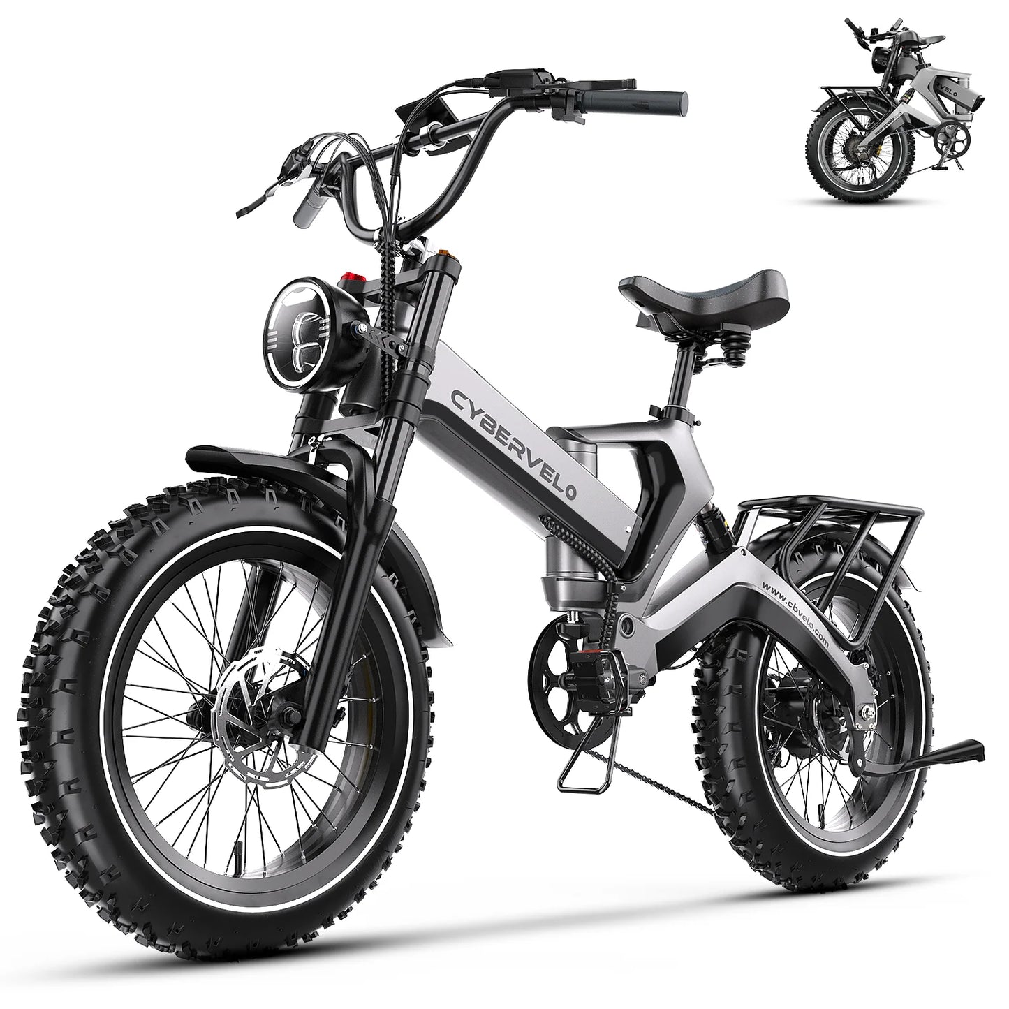 CYBERVELO EK6 Fat Tire Foldable 2000W Ebike 48V Battery