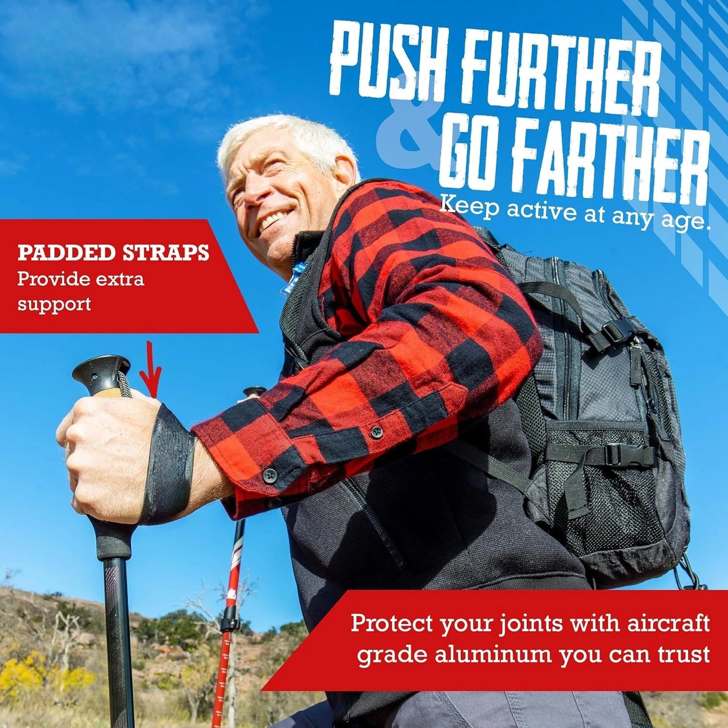 Lightweight 7075 Aluminum Collapsible Trekking Poles