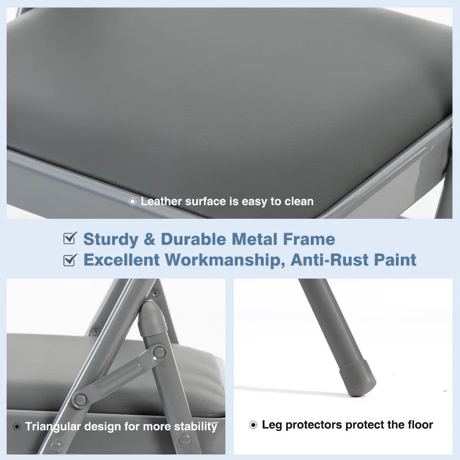 2 Pack Folding Chairs For Indoor And Outdoor Use