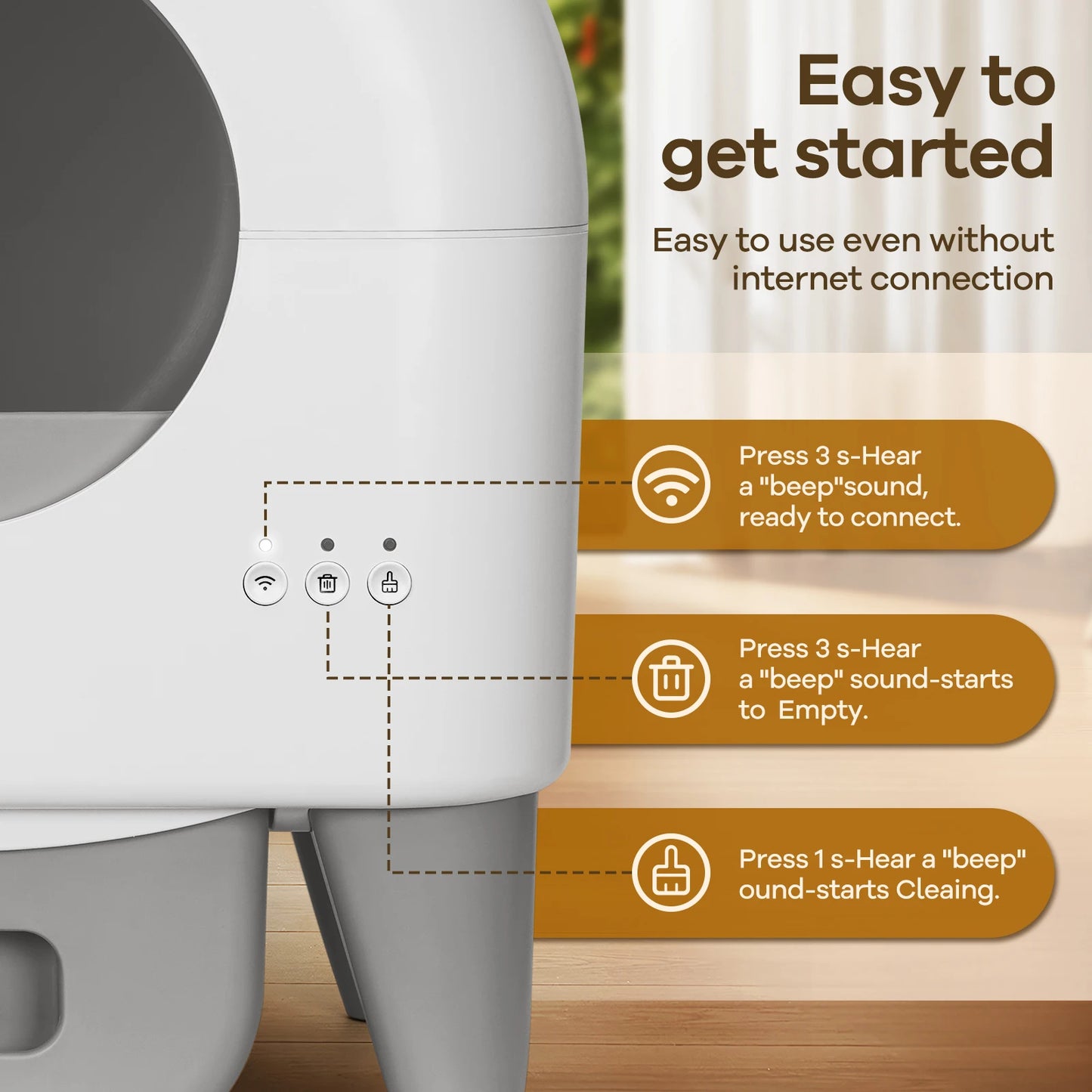 Fumoi Self-Cleaning Automatic Cat Litter Box