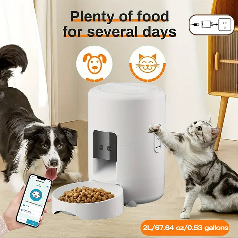 Smart 2L Timed Automatic Pet Feeder For Cats And Dogs
