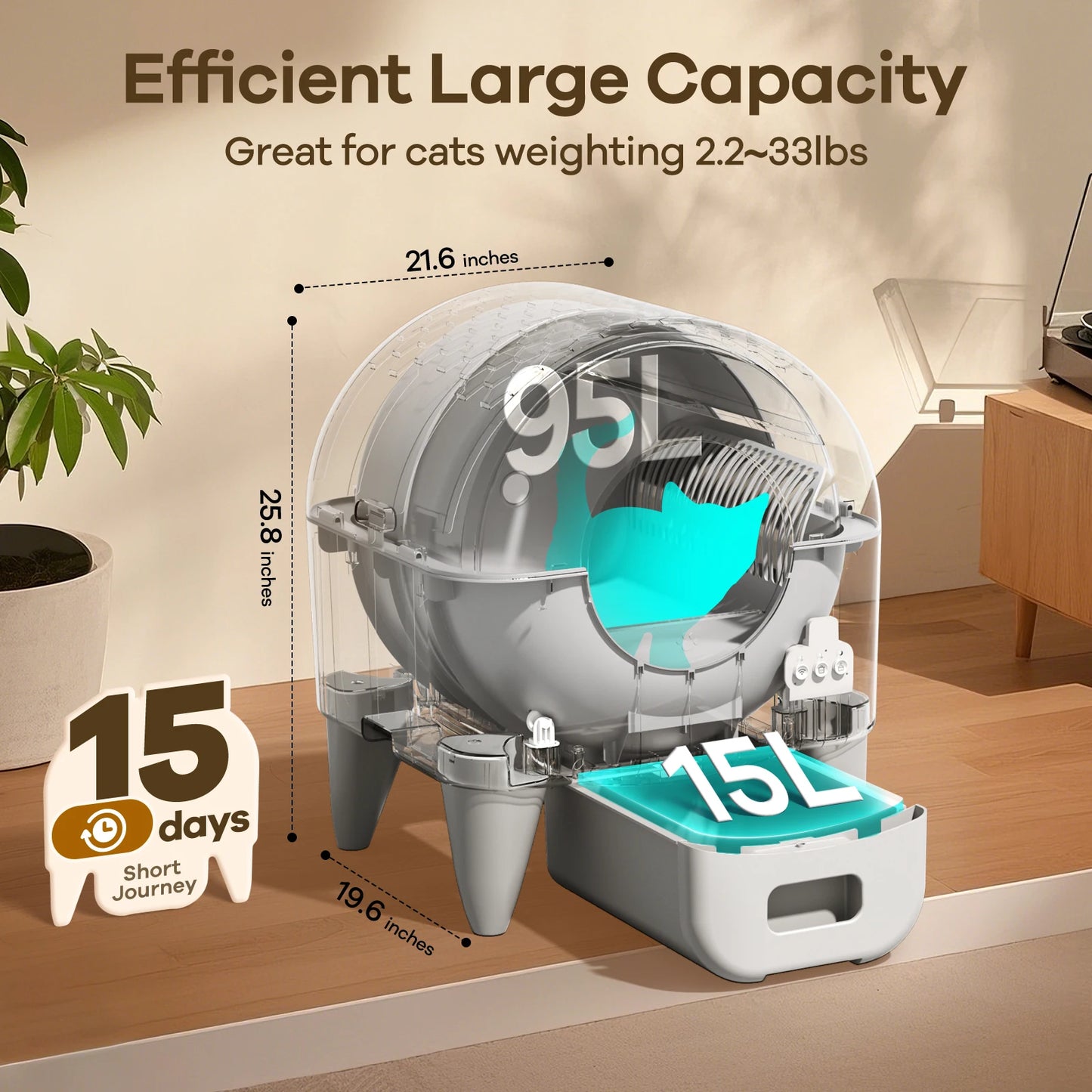 Fumoi Self-Cleaning Automatic Cat Litter Box