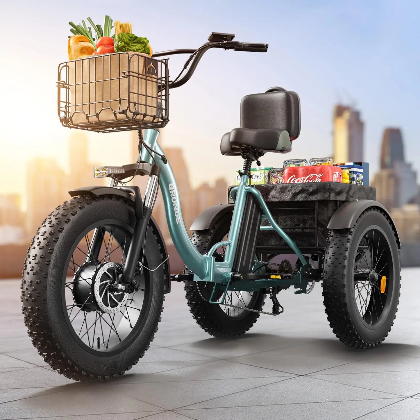 QRONGE 960W Folding Electric Tricycle With 36V 50 Mile Range