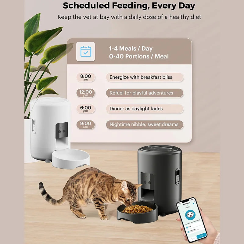 Smart 2L Timed Automatic Pet Feeder For Cats And Dogs