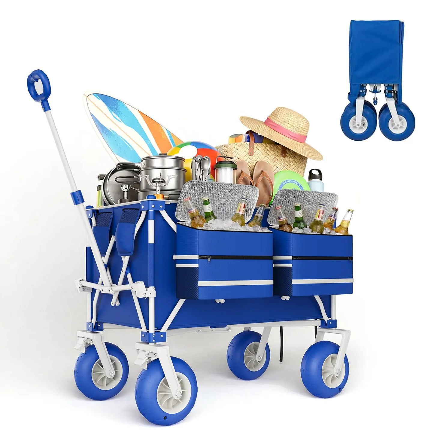 HiMISS Heavy Duty Beach Wagon 460Lbs All Terrain Wheels