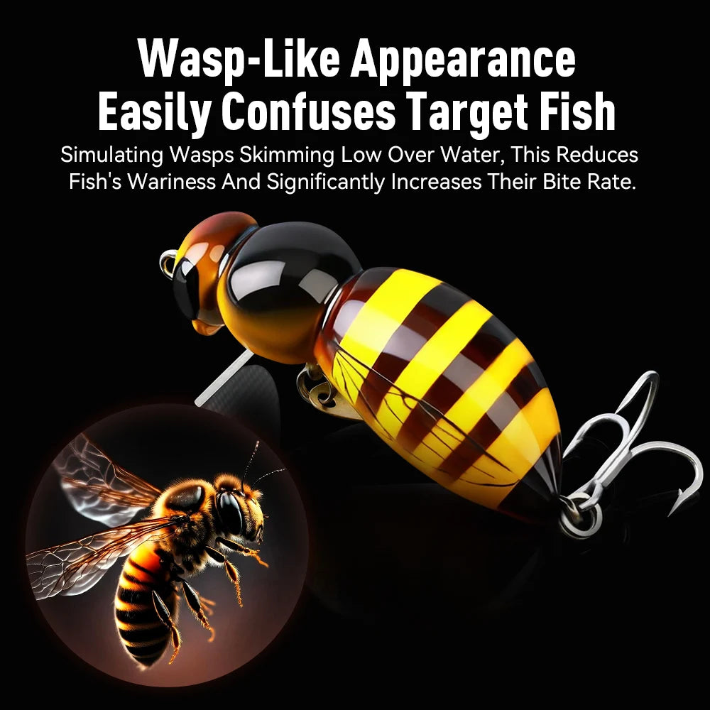 Kingdom Wasp Minnow Floating Lure With Spinner