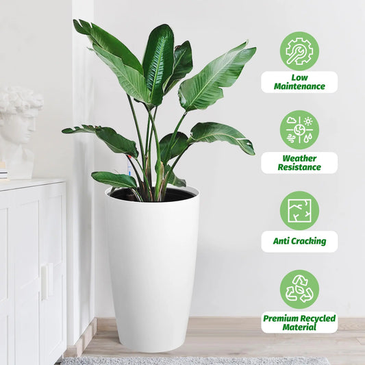 HiMISS Self-Watering Planters With Water Level Indicator