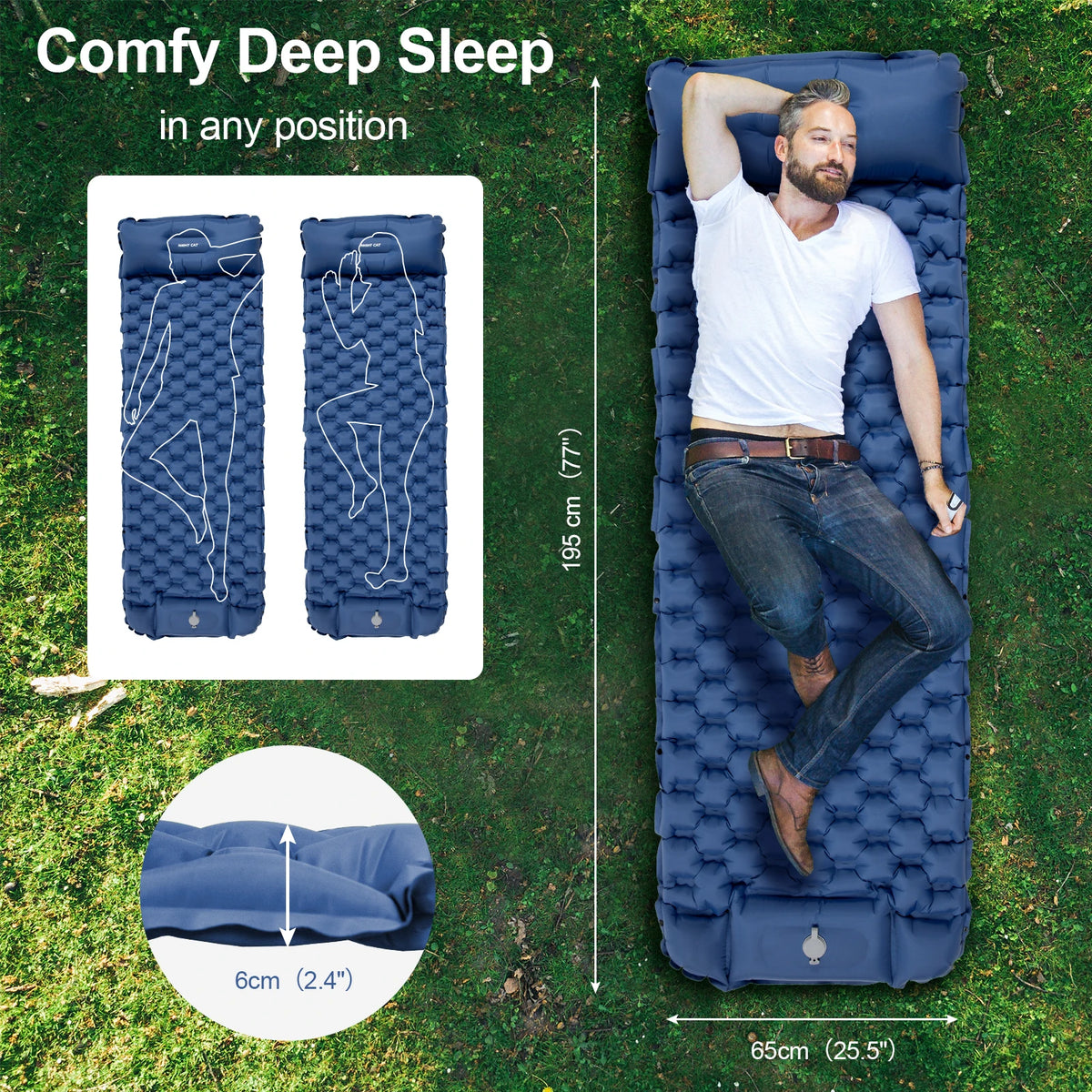Inflatable Ultralight Waterproof TPU Sleeping Pad