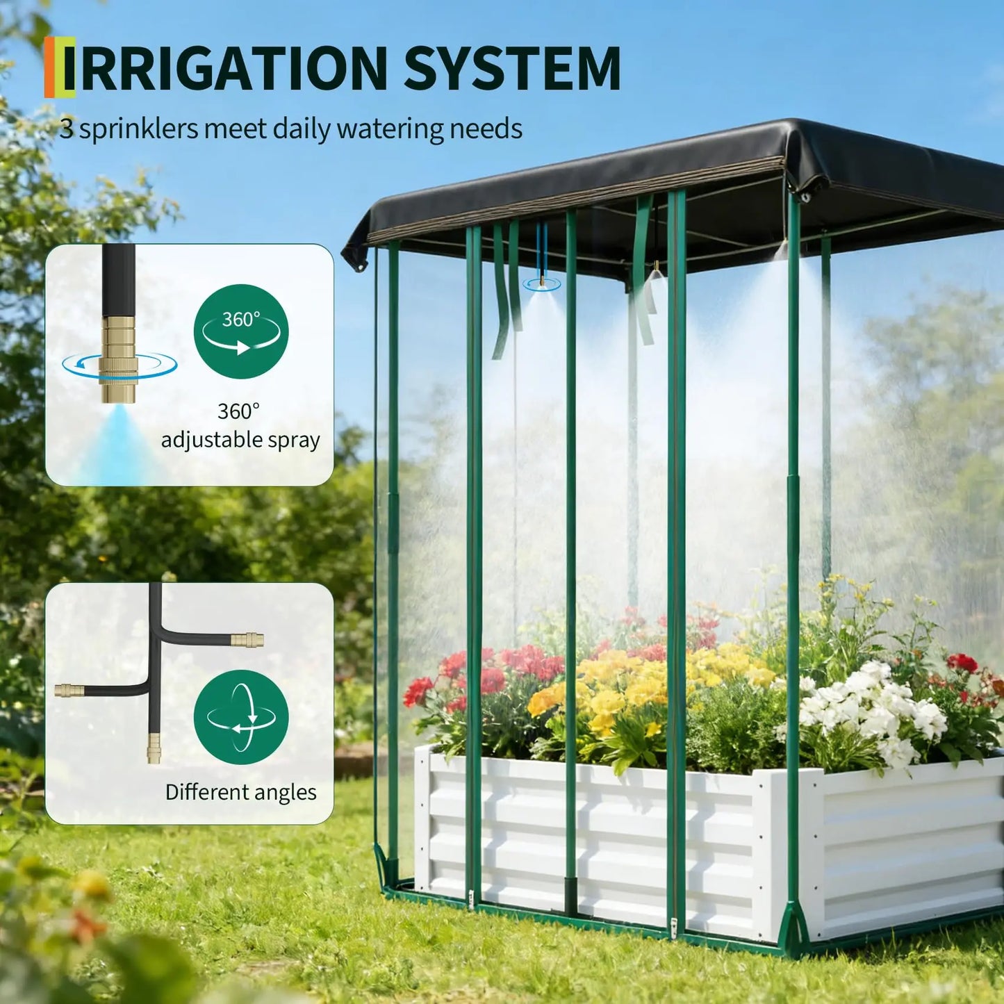 HiMISS Three In One Raised Garden Bed Kit