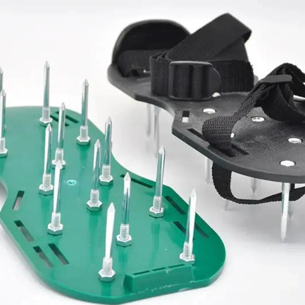 ALIILEE Lawn Aerator Shoes Spiked Sandals Adjustable Strap