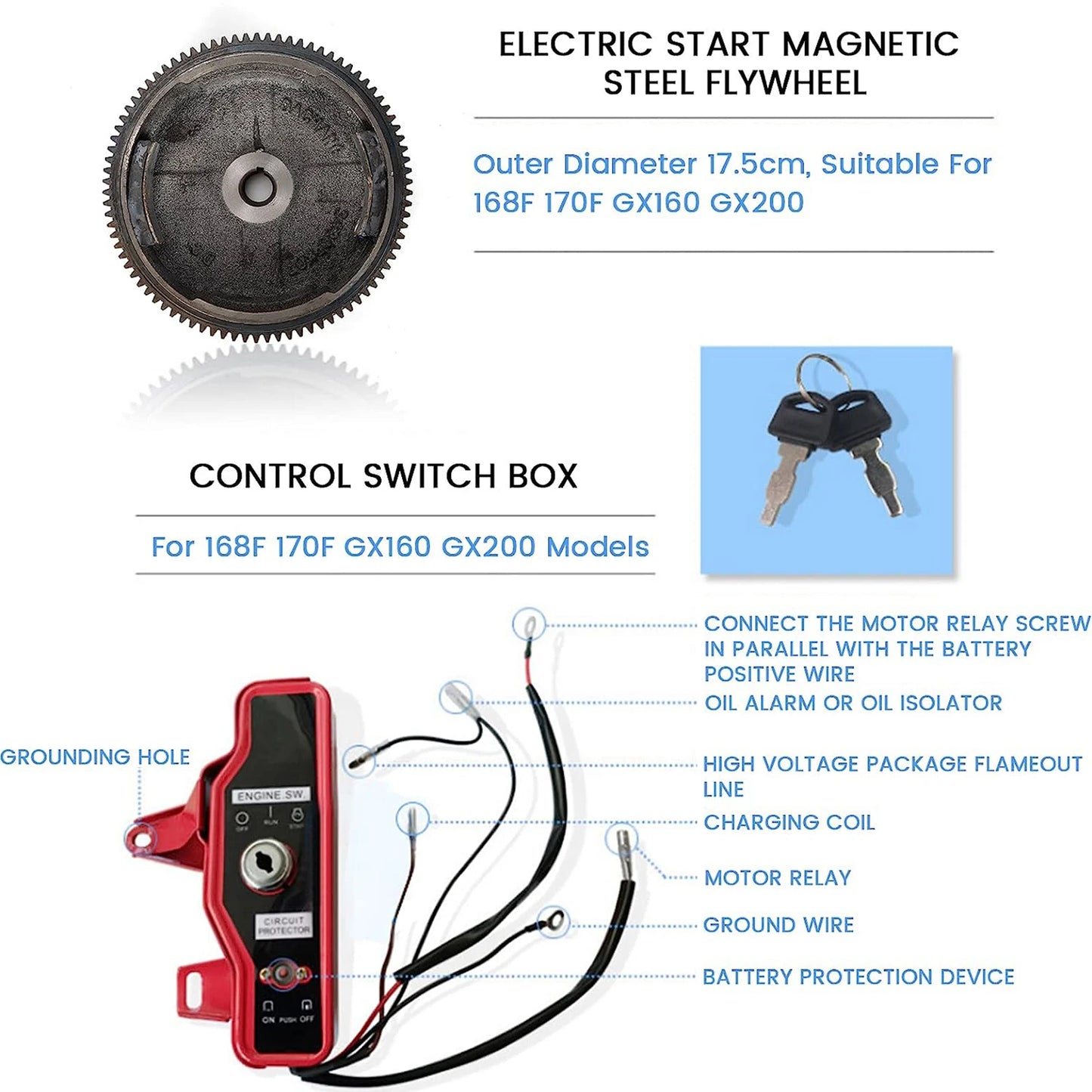 TOOL1SHOoo Electric Start Kit For Honda GX Series