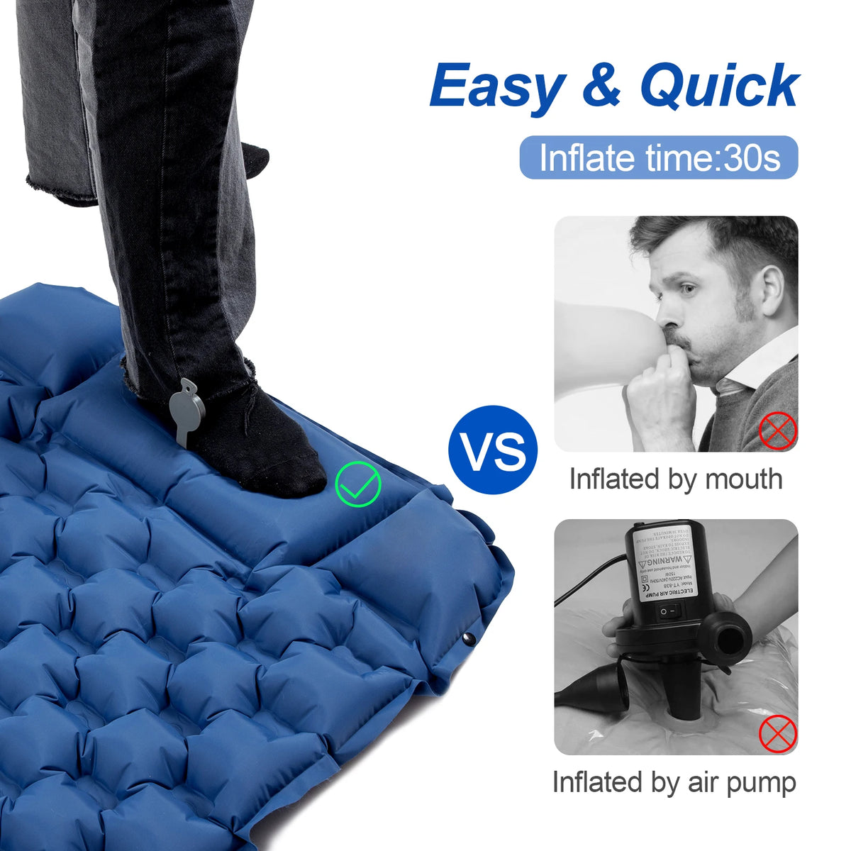 Ultralight TPU Air Mattress With Pillow And Pump