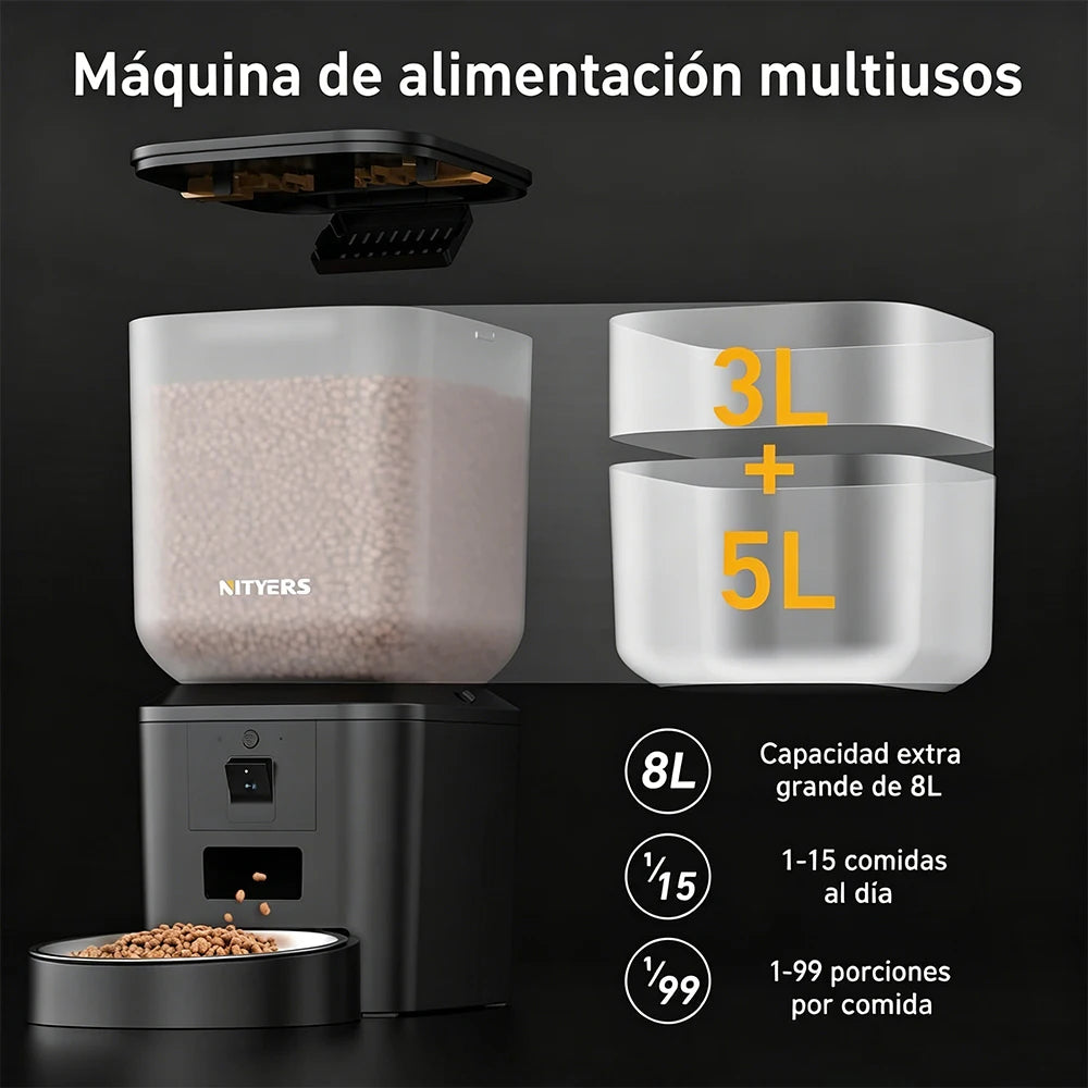 Nityers Smart Cat Feeder With 1080P Camera