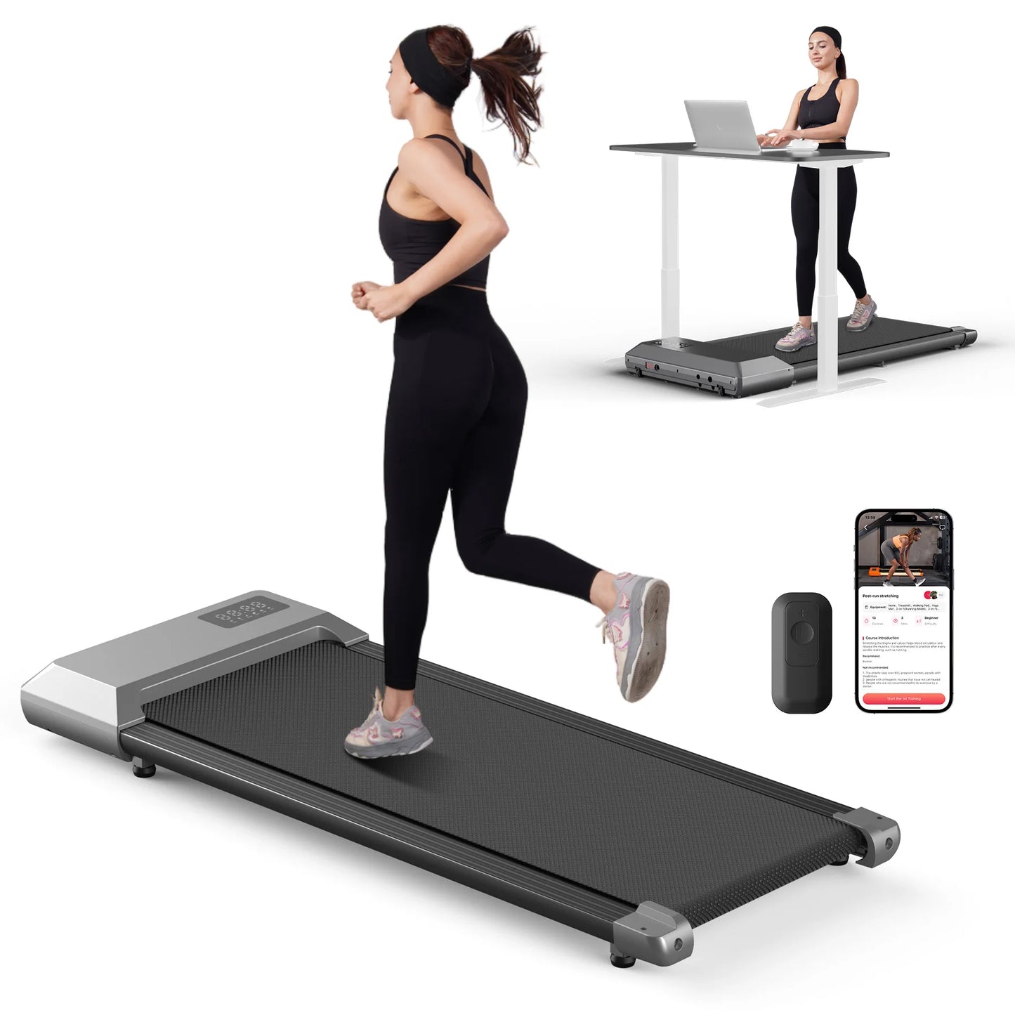 Superun 2in1 Walking Running Treadmill For Home