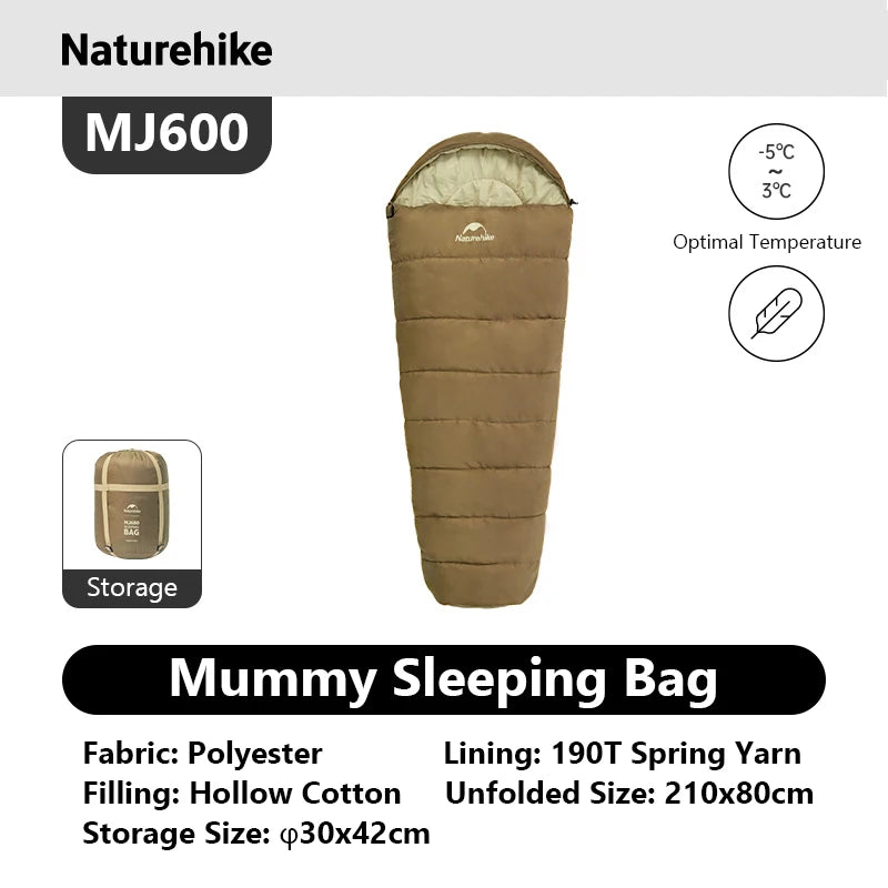 Naturehike Mummy Sleeping Bag MJ300 MJ600 Ultra Winter