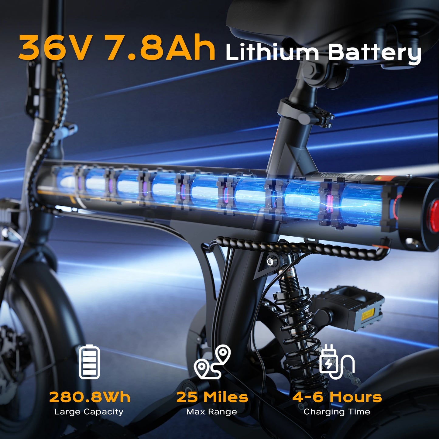Zypho Electric Bike 500W Peak Motor 20mph