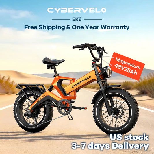 CYBERVELO EK6 Fat Tire Foldable 2000W Ebike 48V Battery