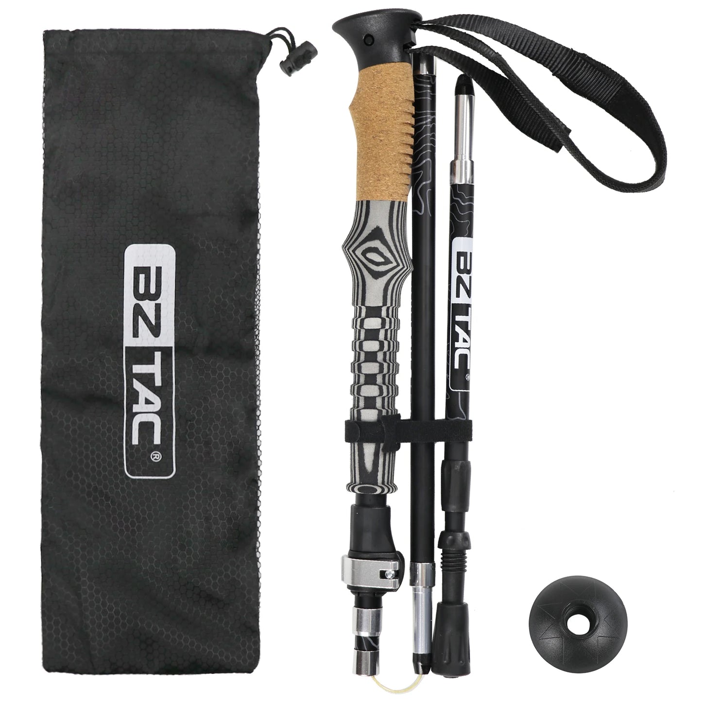 Foldable Trekking Poles With Shock Absorption Non Slip