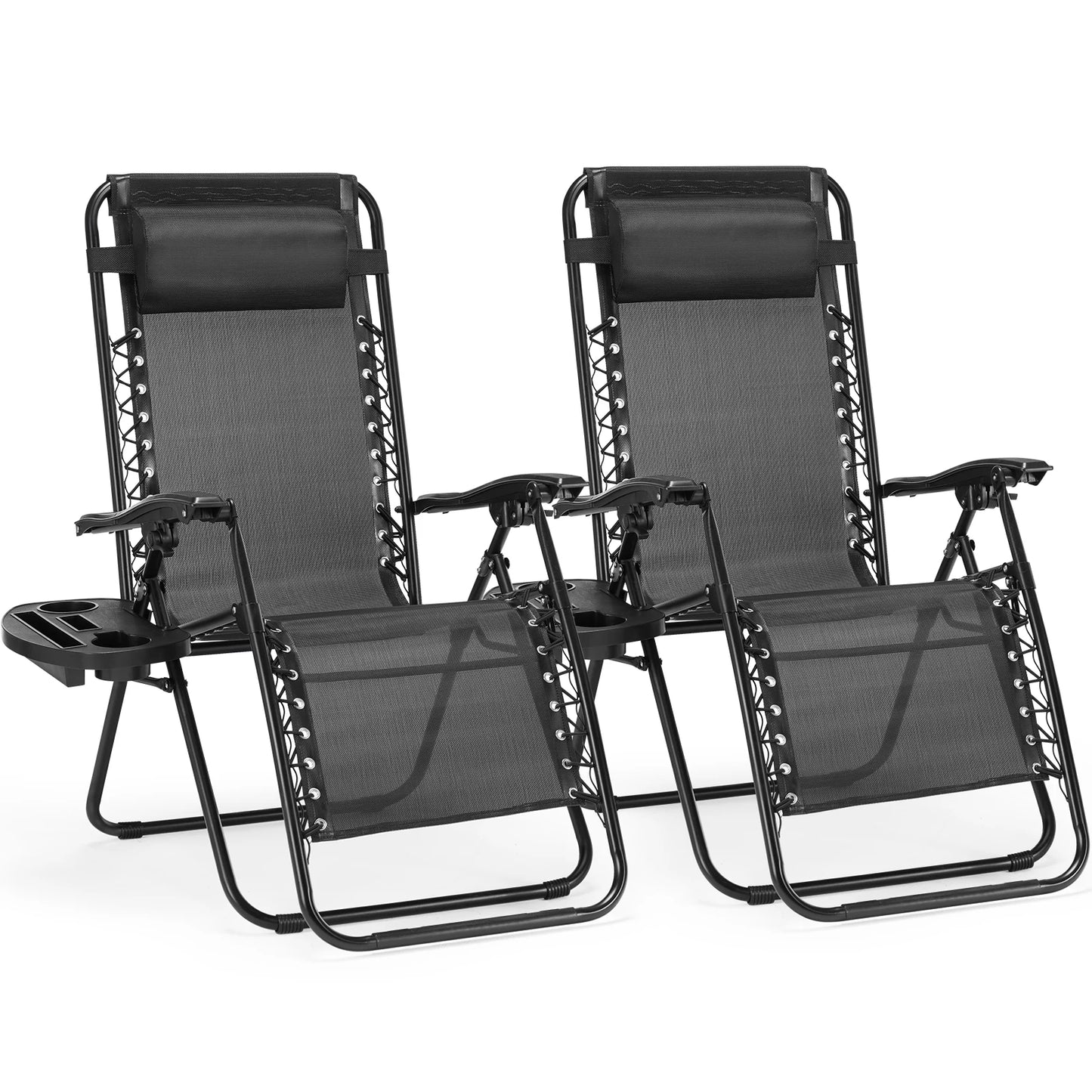 JHK Zero Gravity Portable Recliner With Adjustable Pillow