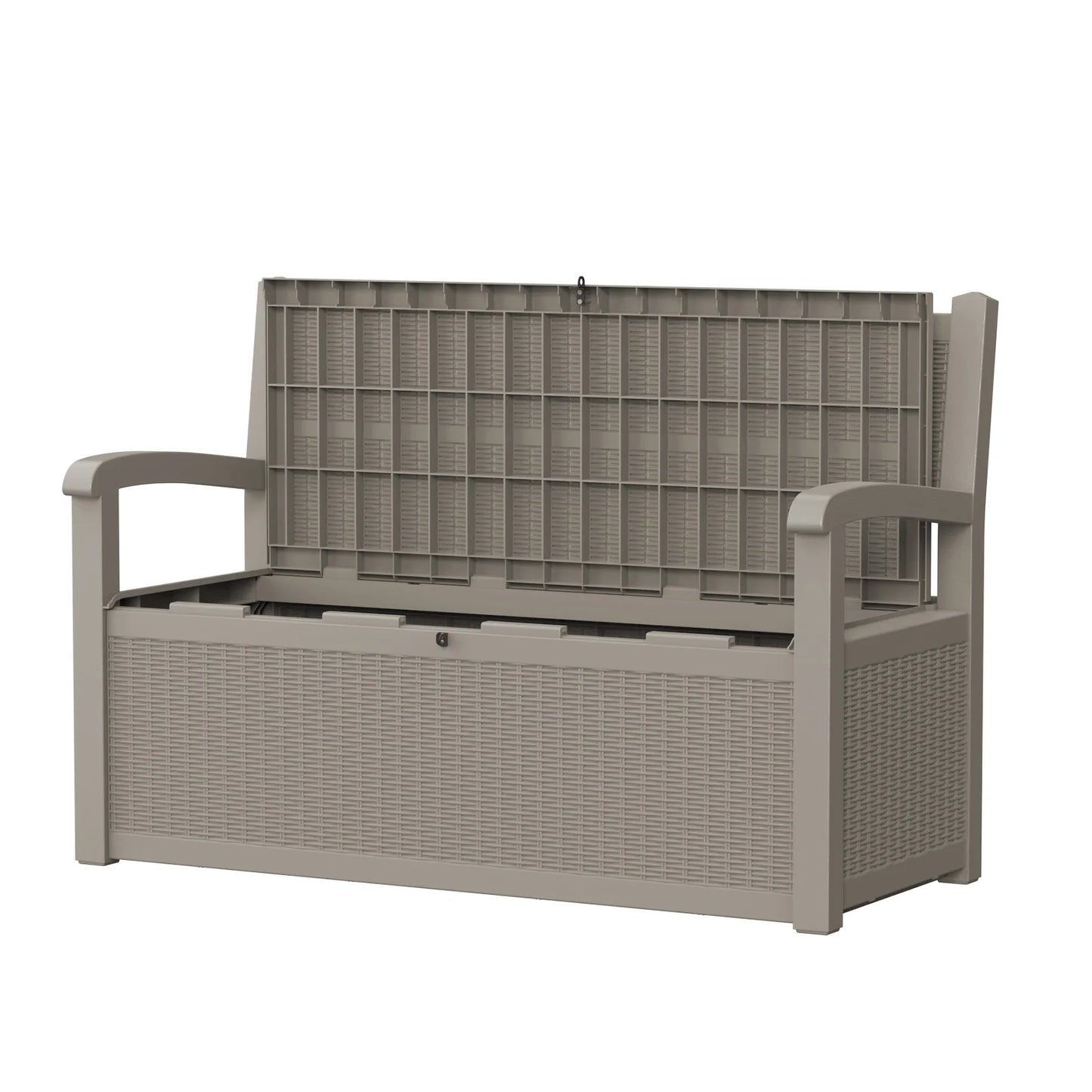 Outdoor Storage Bench With Rattan Look And Storage Box