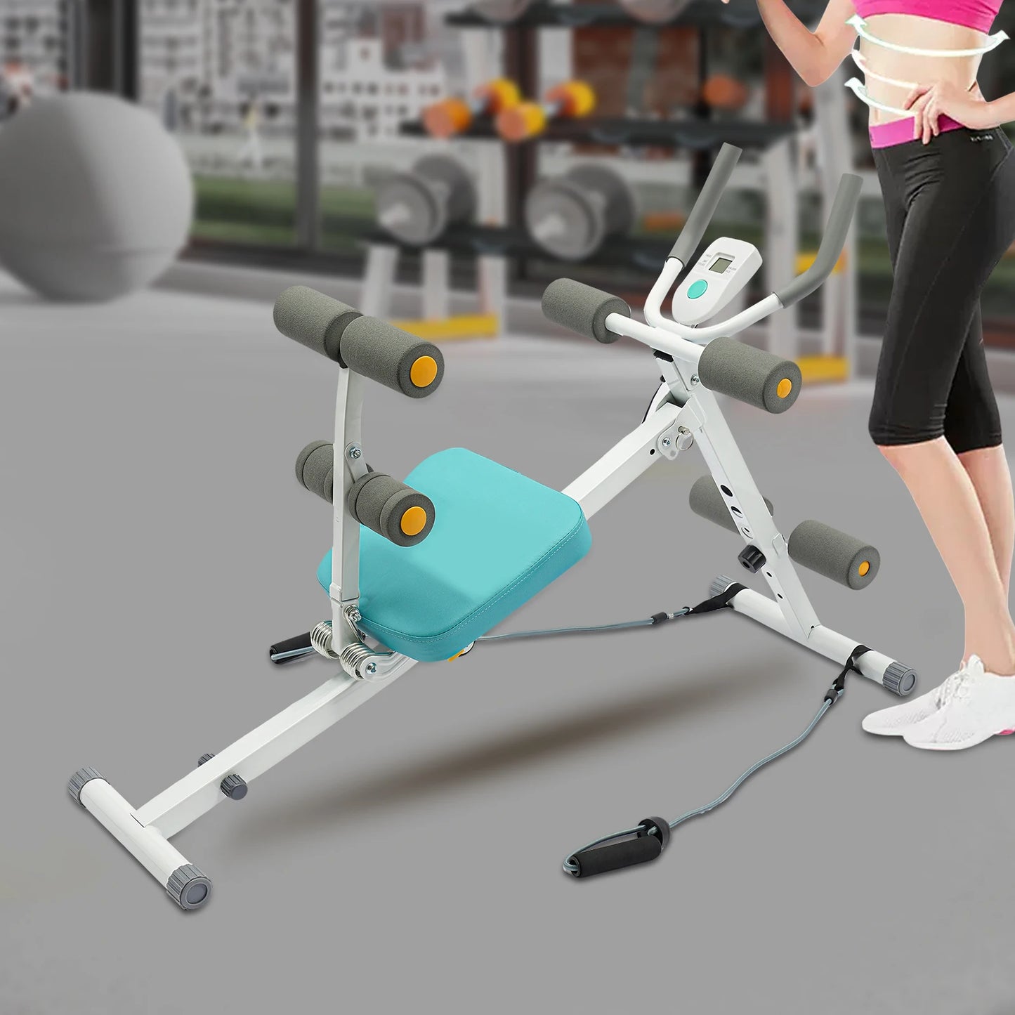 Home Gym Abs Workout Equipment With LCD Display Core Trainer