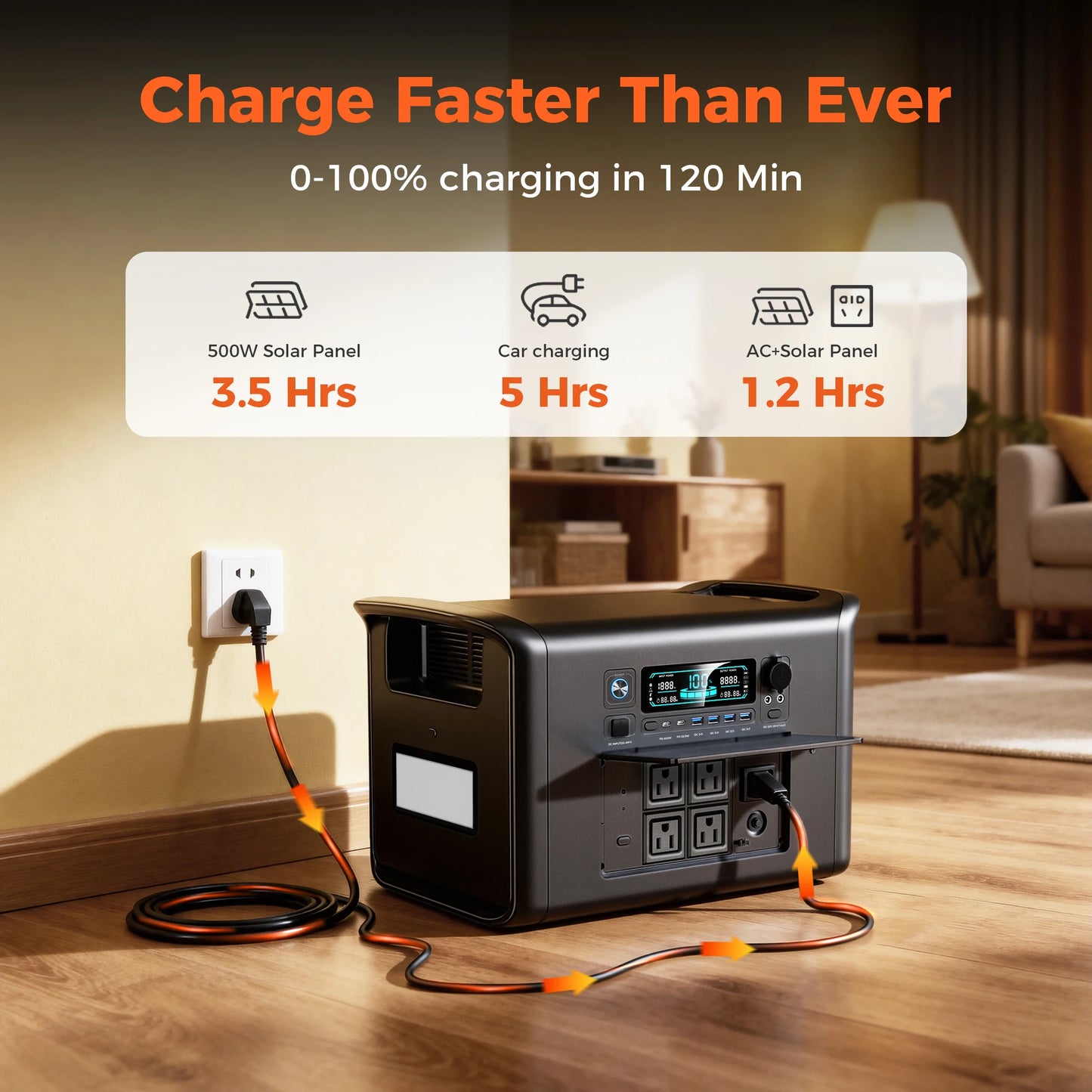 CTOLITY 2400W Portable Power Station Camping Generator