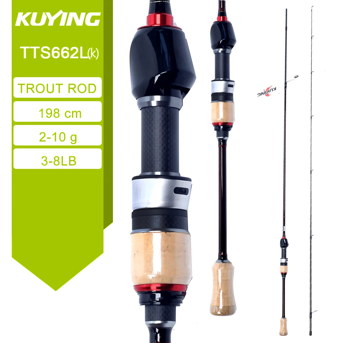 Kuying Teton TTC662L Casting Rod Carbon Fishing