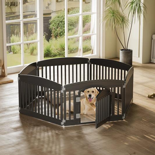 JHK Plastic Dog Playpen Expandable Portable Indoor Outdoor