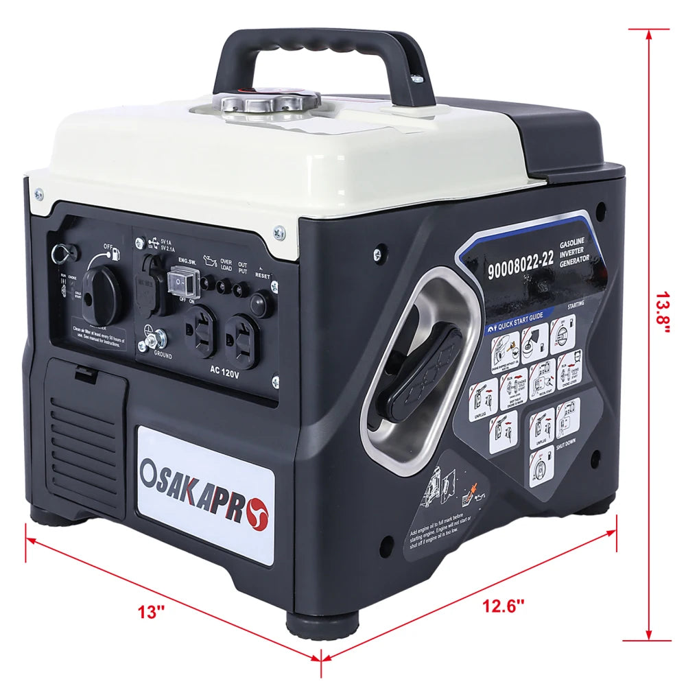 Portable Inverter Generator 1200W Ultra Quiet Eco Mode