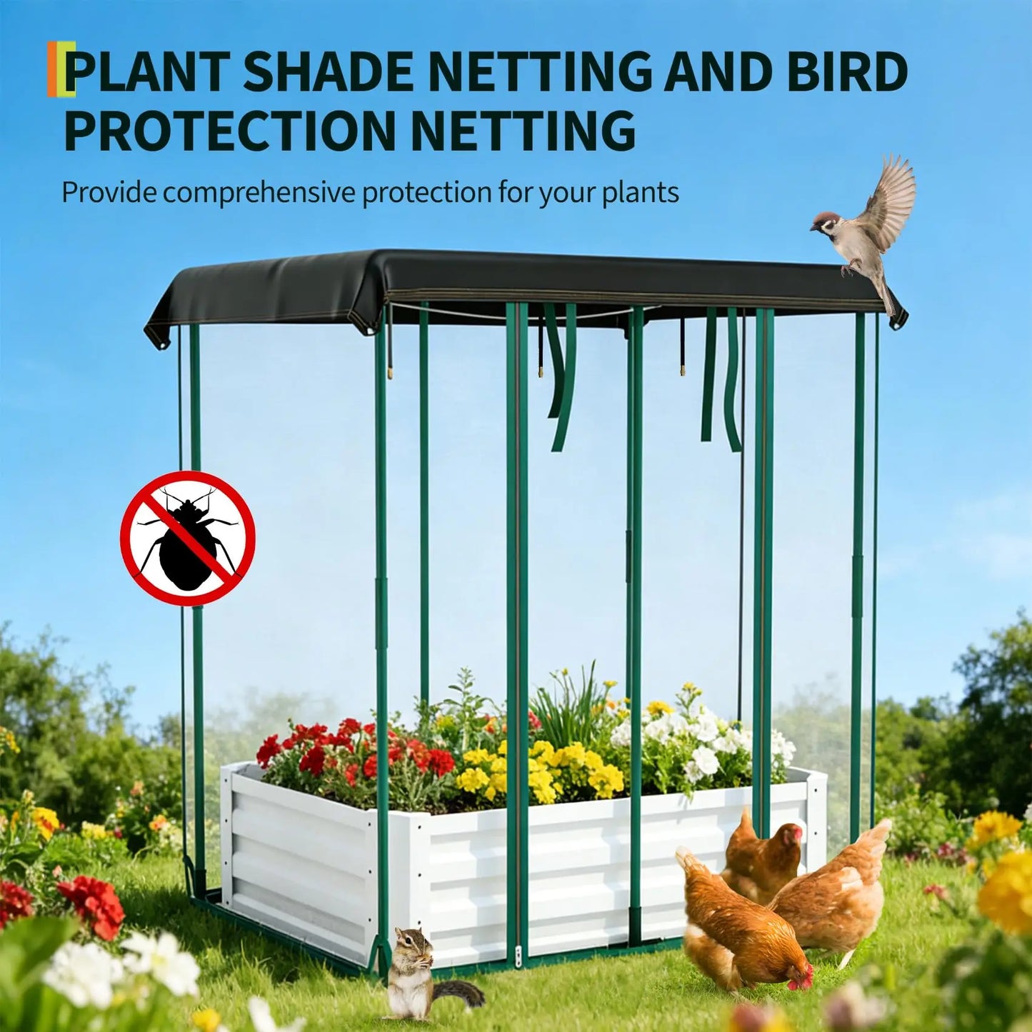 HiMISS Three In One Raised Garden Bed Kit