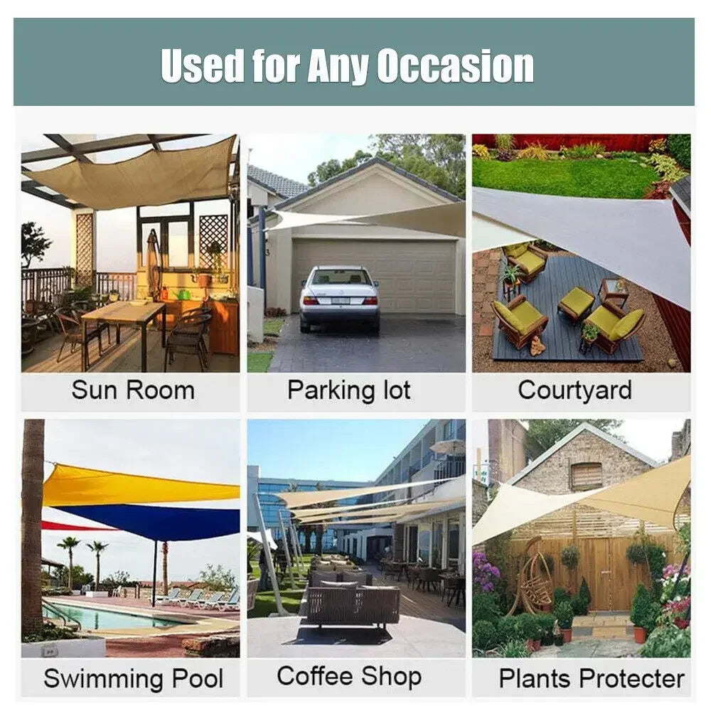 Waterproof Shade Sail Outdoor Canopy Patio Garden