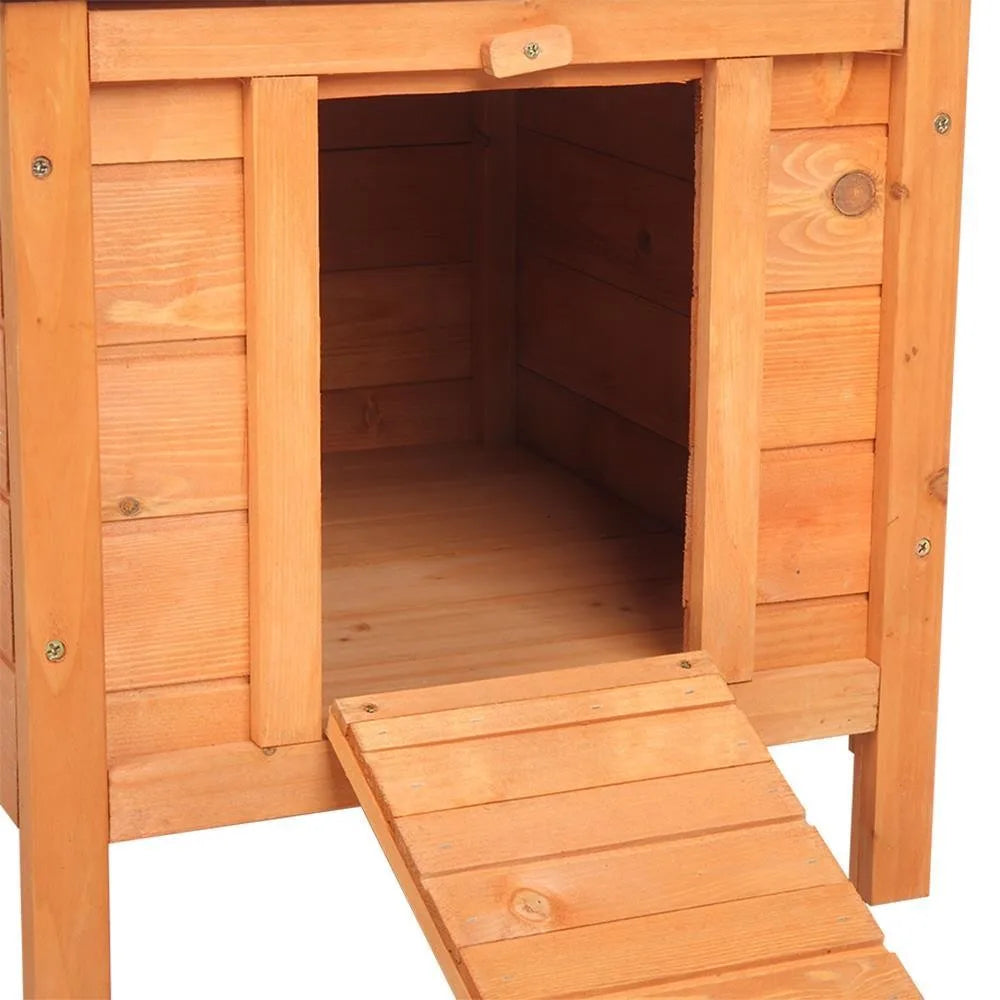 Weatherproof Wood Bunny Hutch Outdoor Pet Cage Shelter