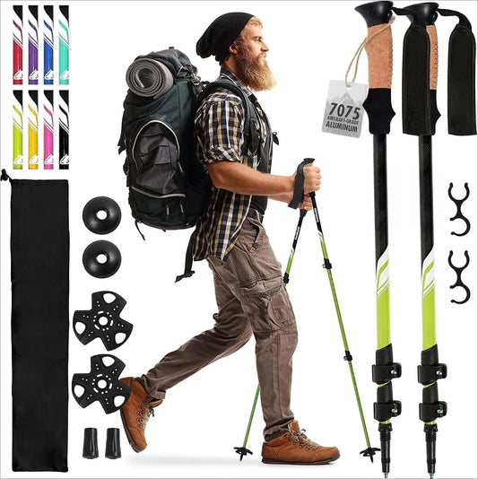 Lightweight 7075 Aluminum Collapsible Trekking Poles