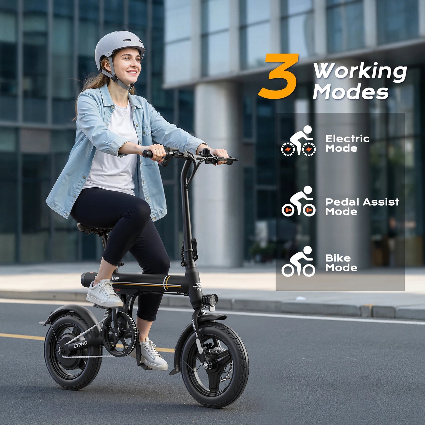 Zypho Electric Bike 500W Peak Motor 20mph