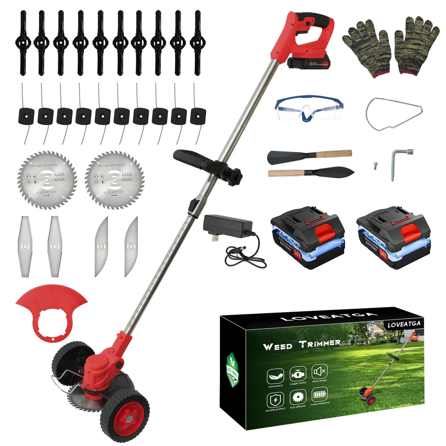 Cordless 21V 3In1 Grass Trimmer Mower Edger