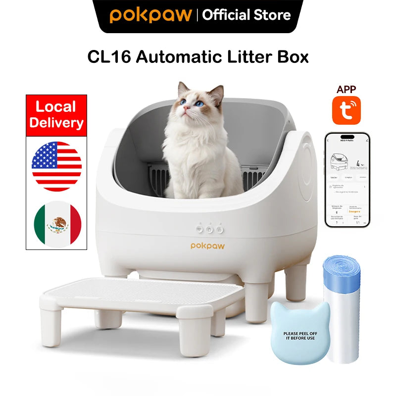 Pokpaw Automatic Self Cleaning Litter Box For Cats