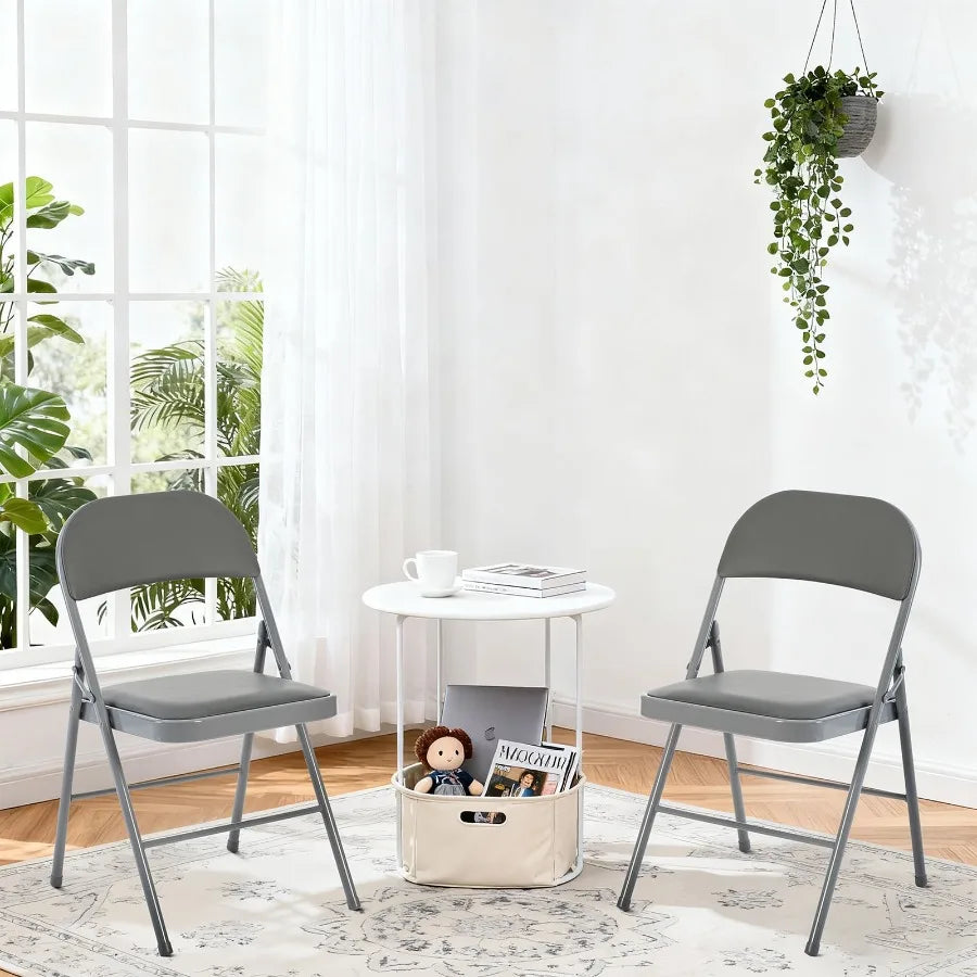 2 Pack Folding Chairs For Indoor And Outdoor Use