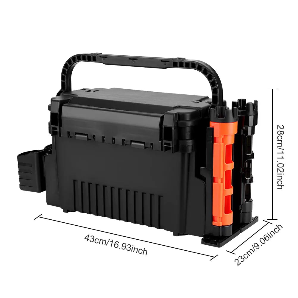 ALIILEE 2 Tier Fishing Tackle Box With Cup Holder