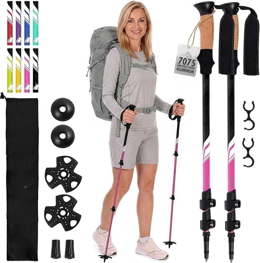 Lightweight 7075 Aluminum Collapsible Trekking Poles
