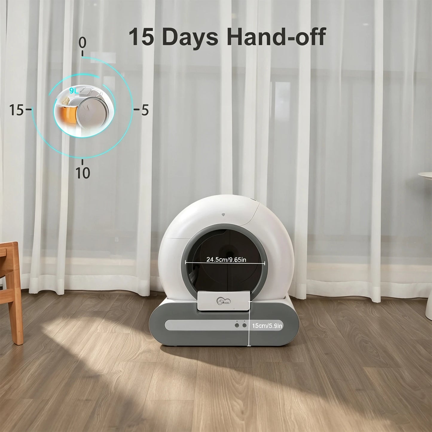 DOEL Self Cleaning Cat Litter Box With App Control