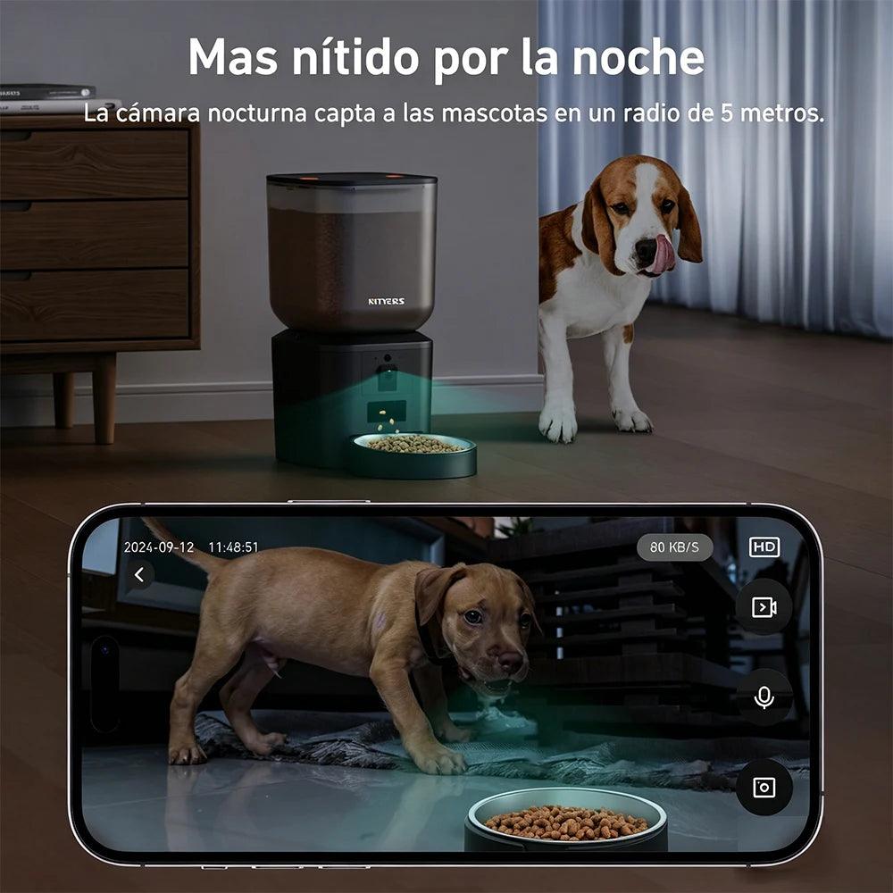 Nityers Smart Cat Feeder With 1080P Camera