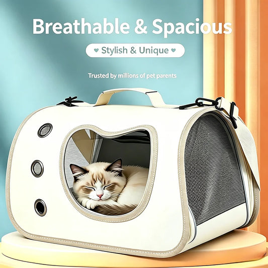 Foldable Breathable Pet Carrier For Small Dogs And Cats