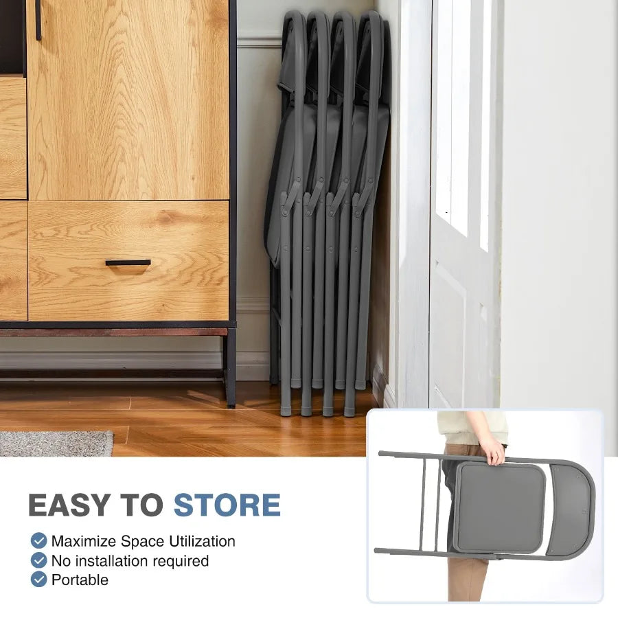 2 Pack Folding Chairs For Indoor And Outdoor Use