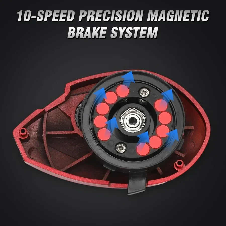 Baitcaster Reels 6 To 1 Gear Ratio 33 Lb Max Drag