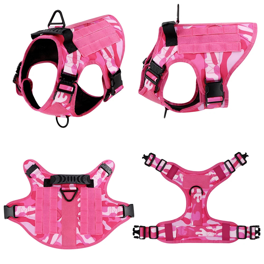 PETRAVEL CN Camouflage Dog Harness For Large Dogs Vest