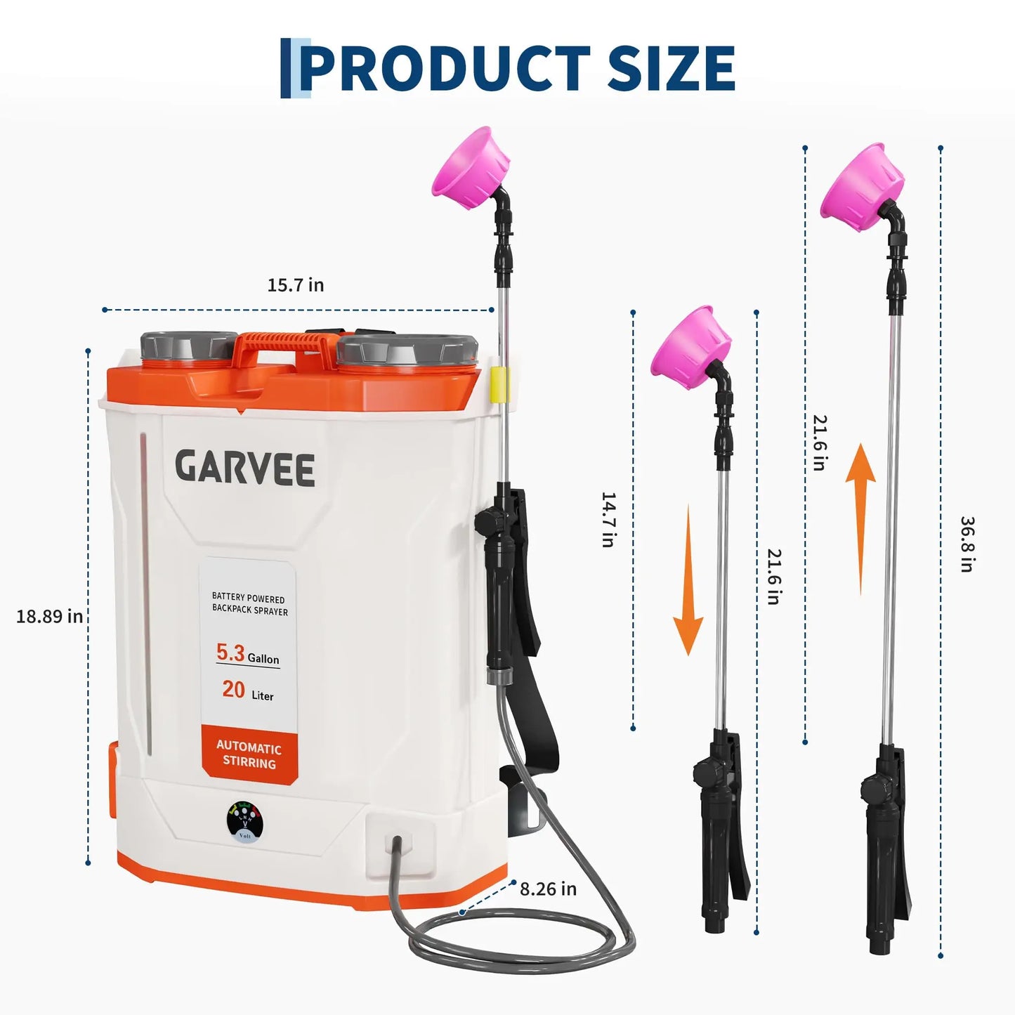 HiMISS Cordless Backpack Sprayer 21V 90 PSI
