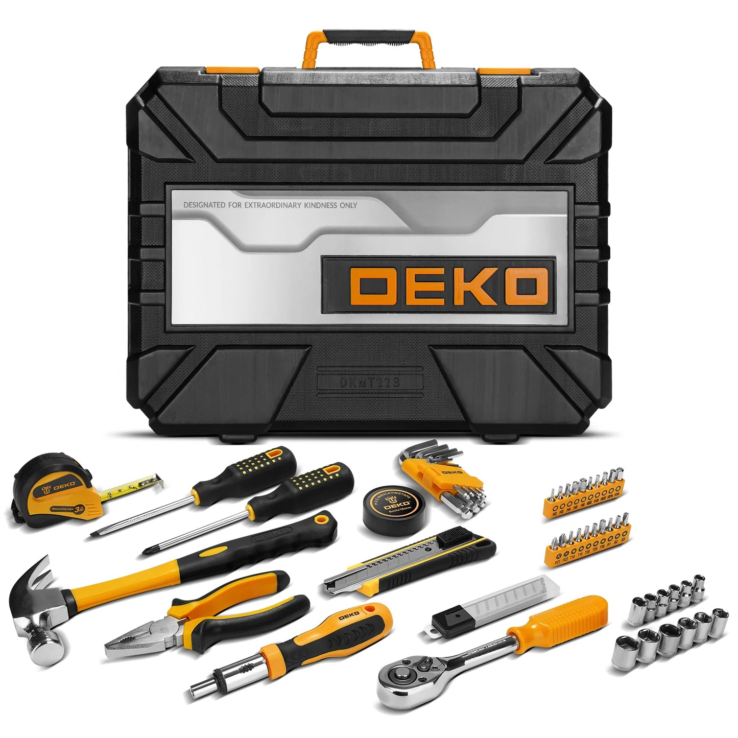 Dekopro 228-Piece Socket Wrench Tool Set Plastic Case