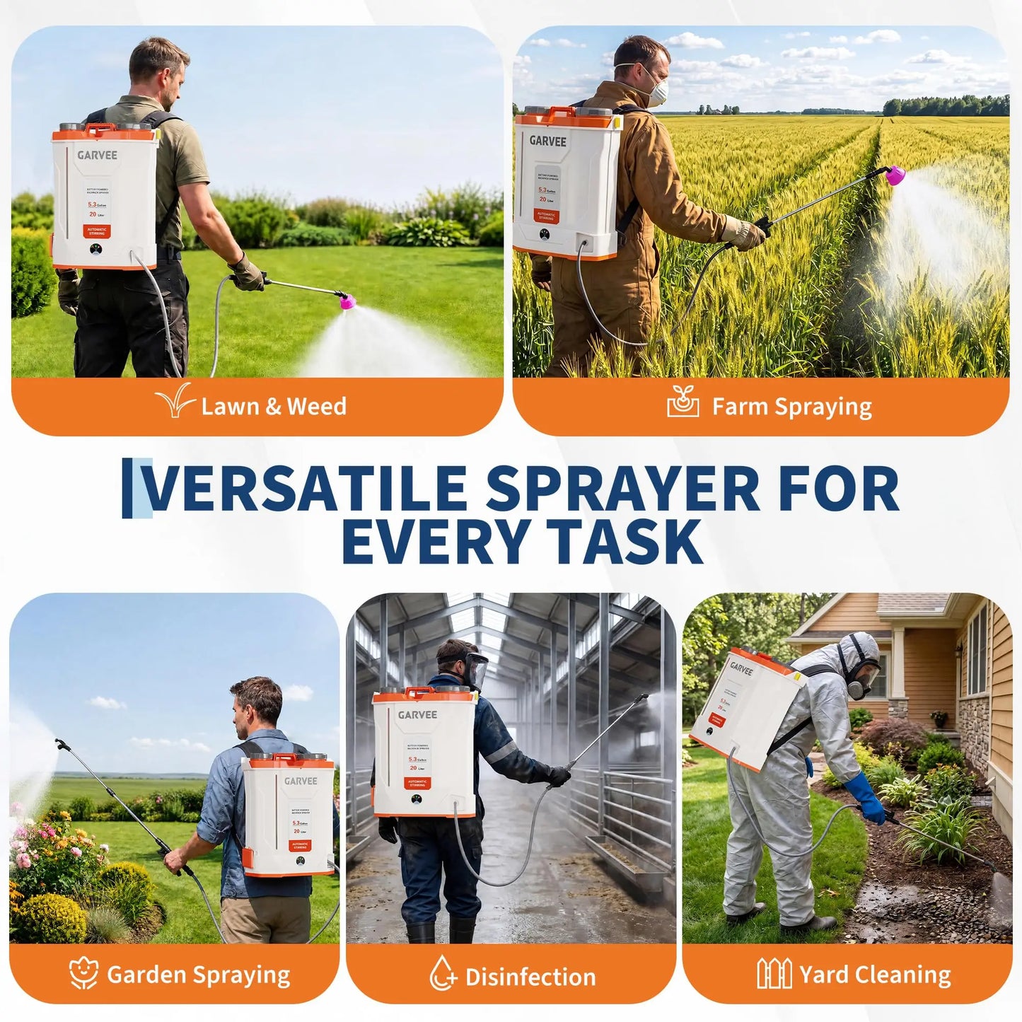 HiMISS Cordless Backpack Sprayer 21V 90 PSI